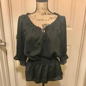 Black Satin Blouse